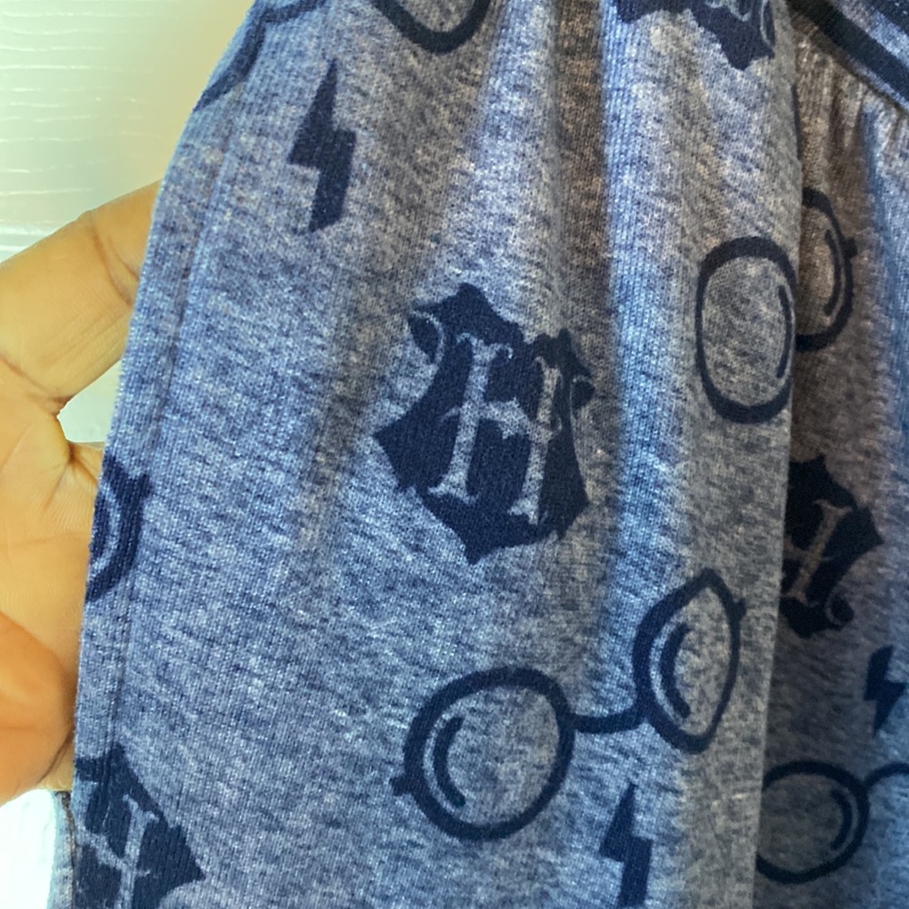 Harry Potter Allover Print Hacci Pajama Jogger Bottoms Blue Size Medium - Picture 5 of 5